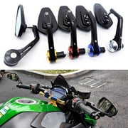 NIBOLOG 1Pair Universal Rear View Mirrors Reversing Auxiliary - Anti-vertigo Handlebar Side Mirrors for Motorcycles
